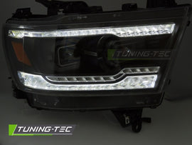 Fari Anteriori Full Led BLACK per DODGE RAM 19-22