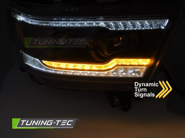 Fari Anteriori Full Led BLACK per DODGE RAM 19-22