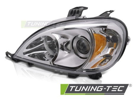 Fari Anteriori CHROME Lato Sinistro per MERCEDES ML W163 01-05