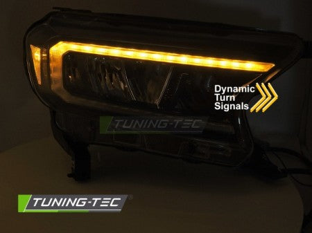 Fari Anteriori LED BLACK per FORD RANGER V 16-22