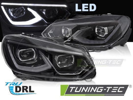 Fari Anteriori Full Led BLACK per VW GOLF MK6 08-13
