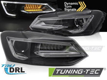 Carica l&#39;immagine nel visualizzatore di Gallery, Fari Anteriori BLACK LED per VW POLO 6R 6C MK5 9-17