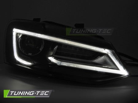 Fari Anteriori BLACK LED per VW POLO 6R 6C MK5 9-17
