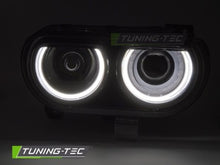 Carica l&#39;immagine nel visualizzatore di Gallery, Fari Anteriori BLACK DRL per DODGE CHALLENGER 08-14