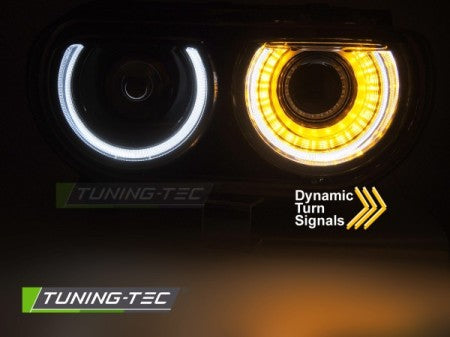 Fari Anteriori BLACK DRL per DODGE CHALLENGER 08-14