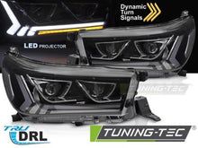 Load image into Gallery viewer, Fari Anteriori a Tubo LED Neri per Toyota Hilux 2016-2020 con Indicatori Dinamici