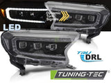 Fari Anteriori LED BLACK per FORD RANGER V 16-22