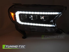Fari Anteriori LED BLACK per FORD RANGER V 16-22
