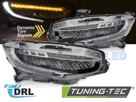 Fari Anteriori Full Led BLACK per HONDA CIVIC 10 X 16-21
