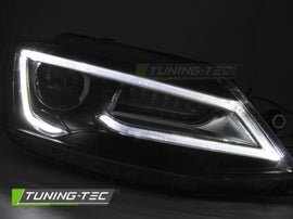 Fari Anteriori TUBE LIGHT BLACK per VW JETTA VI 11-18
