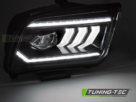 Fari Anteriori TUBE LED BLACK per FORD MUSTANG 04-09