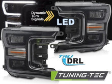 Carica l&#39;immagine nel visualizzatore di Gallery, Fari Anteriori LED BLACK DRL Sequenziali per FORD F150 MK13 17-20