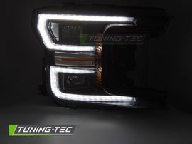 Fari Anteriori LED BLACK DRL Sequenziali per FORD F150 MK13 17-20