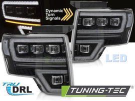 Fari Anteriori FORD F150 MK12 08-14 FULL LED BLACK DRL SEQ