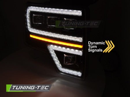 Fari Anteriori FORD F150 MK12 08-14 FULL LED BLACK DRL SEQ