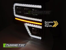 Carica l&#39;immagine nel visualizzatore di Gallery, Fari Anteriori FORD F150 MK12 08-14 FULL LED BLACK DRL SEQ