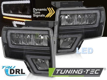 Carica l&#39;immagine nel visualizzatore di Gallery, Fari Anteriori FORD F150 MK12 08-14 LED DRL Sequenziali BLACK