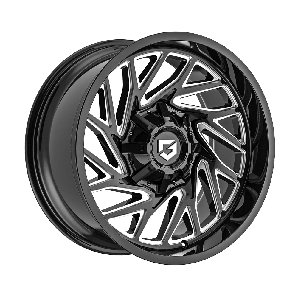 Cerchio in Lega Fondmetal -Gear Off Road- GEAR OFF ROAD 769 SEQUENCE (GEAR OFF ROAD) 20x9 ET18 6x135/139.7 GLOSSY BLACK MILLED