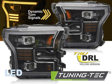 Carica l&#39;immagine nel visualizzatore di Gallery, Fari Anteriori LED BLACK per FORD F150 MK13 14-17