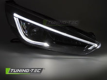 Carica l&#39;immagine nel visualizzatore di Gallery, Fari Anteriori FORD FOCUS MK3 14-18 BLACK LED DRL