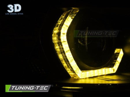 Fari Anteriori ANGEL EYES YELLOW LED DRL CHROME per BMW Serie 3 F30/F31 11-15