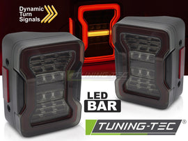 Fanali Posteriori LED Fumé per Jeep Wrangler (JK) 2007-2018 – Coppia (omologati E4)