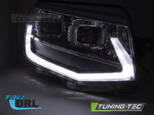 Carica l'immagine nel visualizzatore di Gallery, Fari Anteriori Neri Tube Light DRL per Volkswagen T6 2015-2019