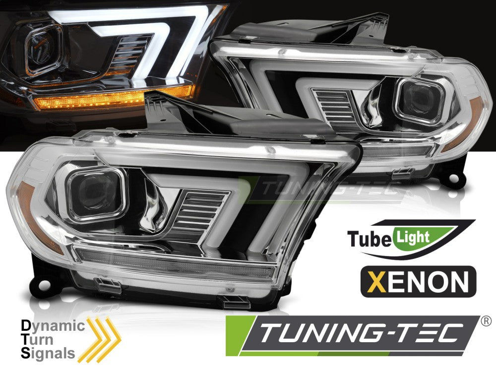 Fari Anteriori Cromati Xenon Sequenziali per Dodge Durango 2010-2013