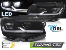 Load image into Gallery viewer, Fari Anteriori Neri DRL Sequenziali per Volkswagen T6 2015-2019