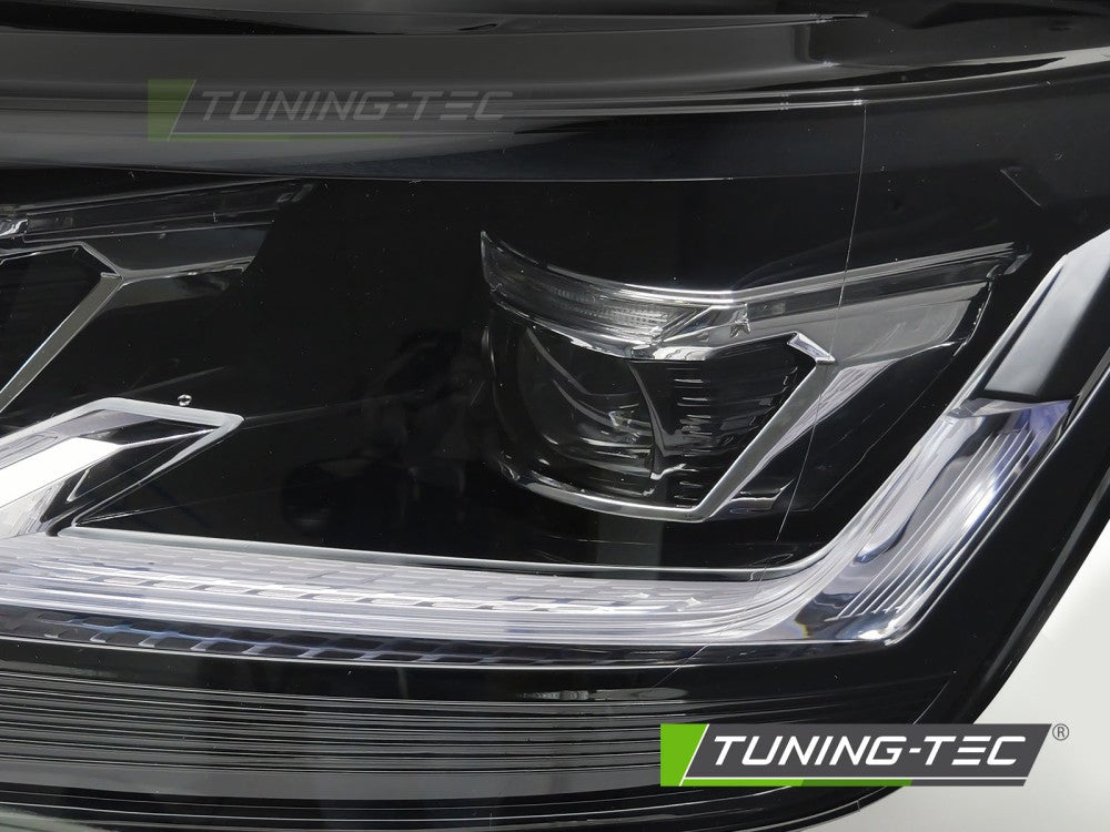 Fari Anteriori Neri DRL Sequenziali per Volkswagen T6 2015-2019