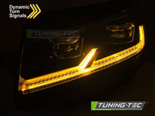 Load image into Gallery viewer, Fari Anteriori Neri DRL Sequenziali per Volkswagen T6 2015-2019