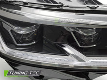 Carica l'immagine nel visualizzatore di Gallery, Fari Anteriori Neri DRL Sequenziali per Volkswagen T6.1 2020-2024