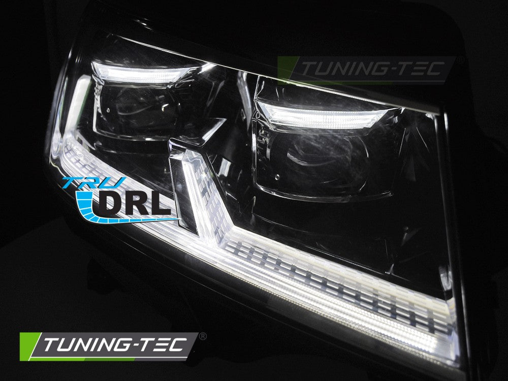 Fari Anteriori Neri DRL Sequenziali per Volkswagen T6.1 2020-2024