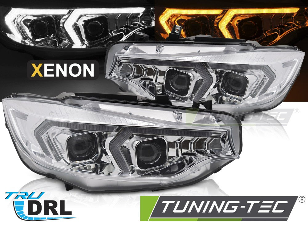 Fari Anteriori Cromati Xenon per BMW Serie 4 (F32) 2013-2017