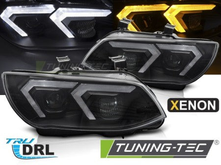 Fari Proiettore Bi-Xenon Neri LED DRL per BMW E92/E93 LCI 10-13