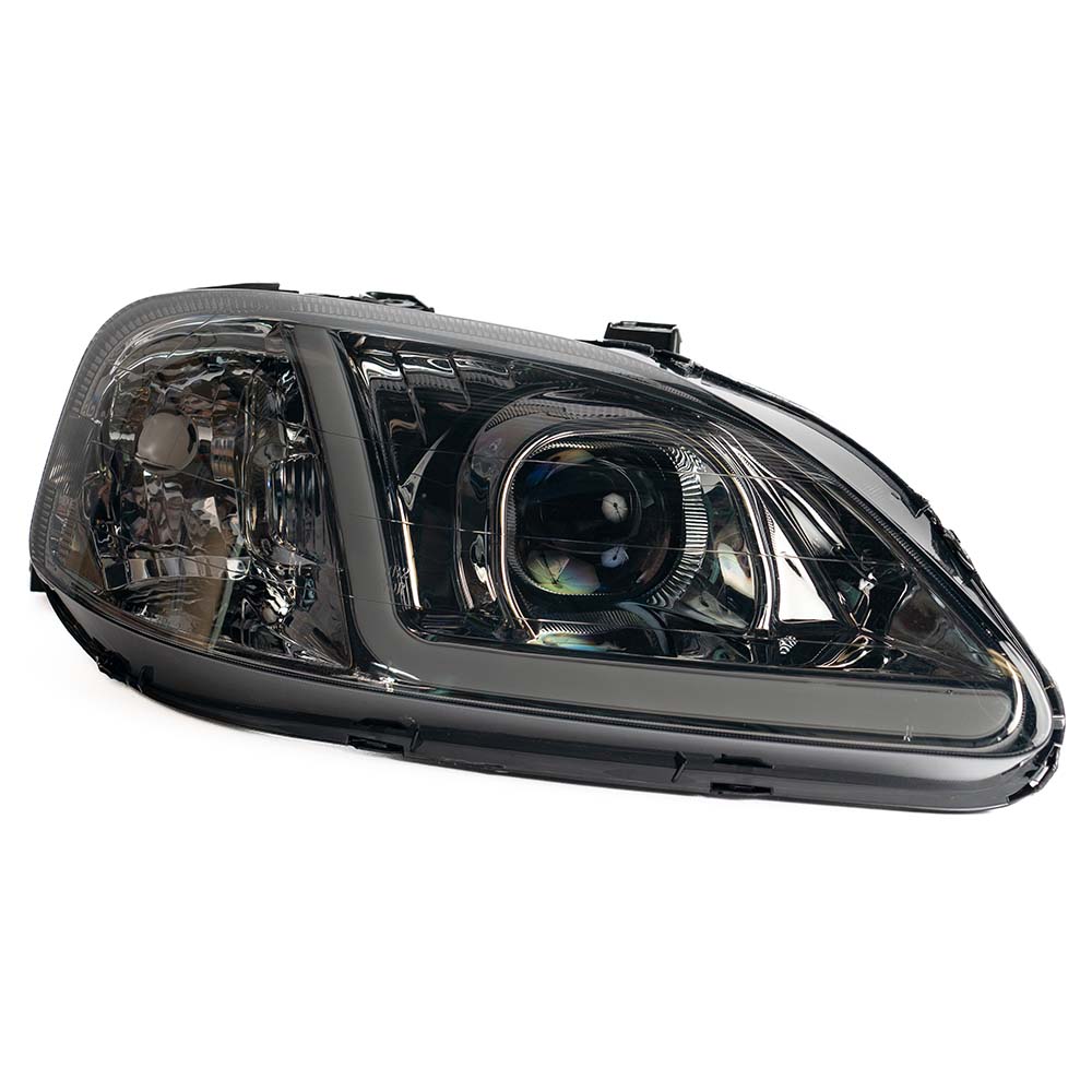 Fari Anteriori LED SK-Import Cromati Lente Fumé Honda Civic EK EJ Facelift Phase 2 - foto 3