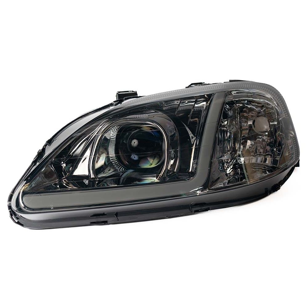 Fari Anteriori LED SK-Import Cromati Lente Fumé Honda Civic EK EJ Facelift Phase 2 - foto 4