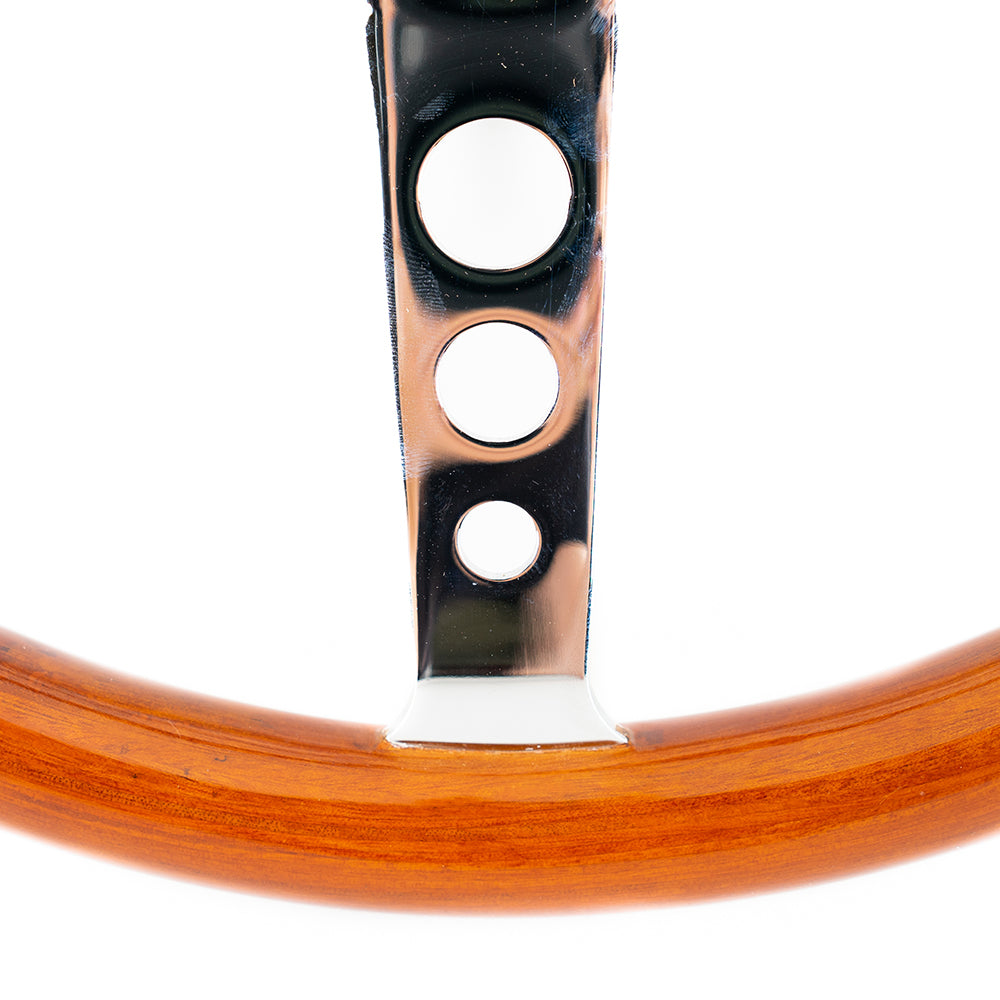 Volante Sportivo Classic Style SK-Import Cromato 350mm Legno - foto 4