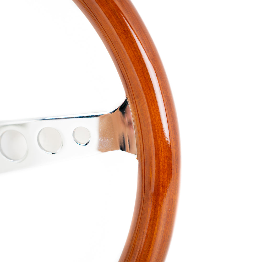 Volante Sportivo Classic Style SK-Import Cromato 350mm Legno - foto 3