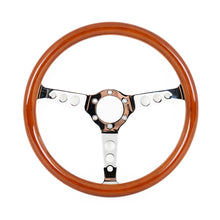 Carica l'immagine nel visualizzatore di Gallery, Volante Sportivo Classic Style SK-Import Cromato 350mm Legno - foto 2