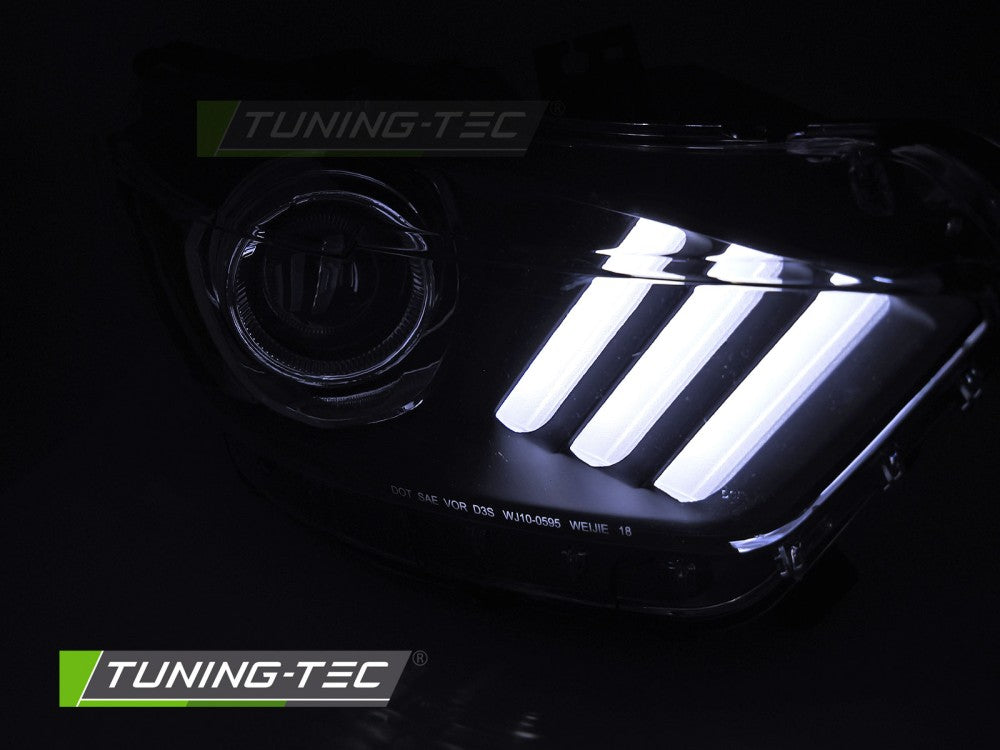 Fari Anteriori Neri Xenon per Ford Mustang (Mk6) 2014-2017