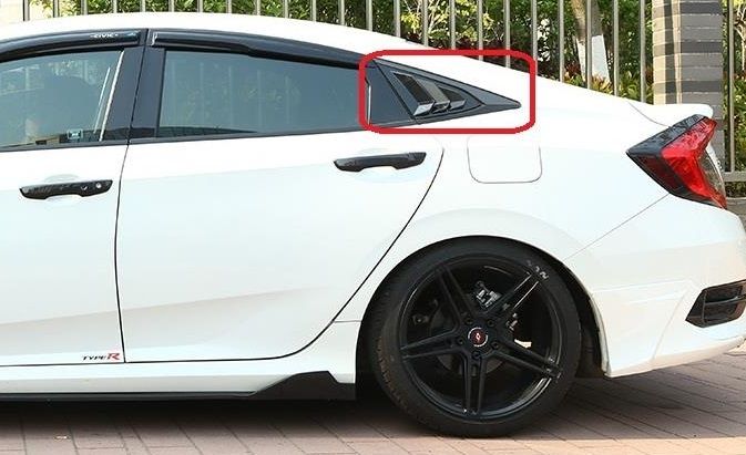 Spoiler Posteriore Nero Lucido SK-Import Honda Civic FC FK Plastica ABS - foto 4