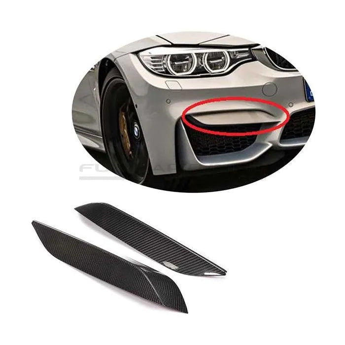 CarbonWorks Bumper Splitters in carbonio per BMW M3 F80 2014-2018 e M4 F82/F83 2014-2022 - foto 3