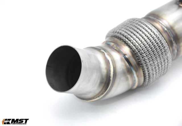 Downpipe catalizzato MST Performance BMW B58 - dettaglio flangia turbina