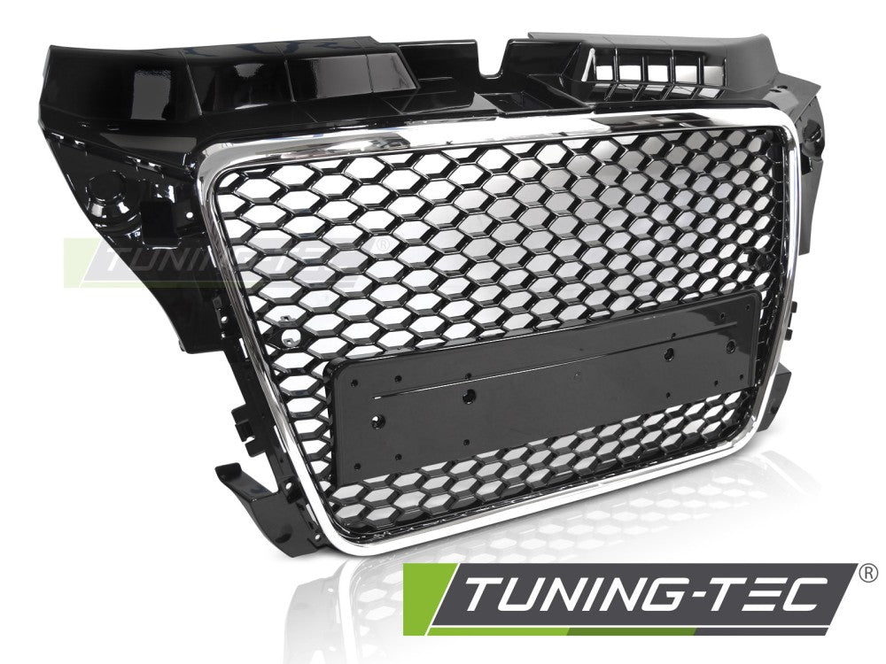 Griglia Sportiva Nera Cromata per Audi A3 (8P Facelift) 2008-2012