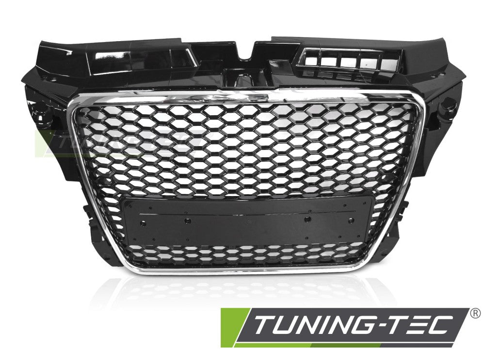 Griglia Sportiva Nera Cromata per Audi A3 (8P Facelift) 2008-2012