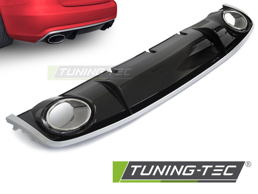 Paraurti Posteriore Nero Lucido Sportivo per Audi A4 (B8 Facelift) 2012-2015