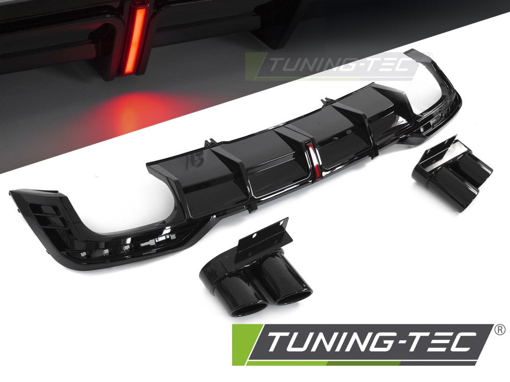 Paraurti Posteriore Nero Lucido Sportivo per Audi A5 (F5 Facelift) 2019-2023