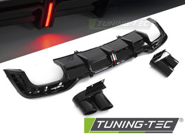 Paraurti Posteriore Nero Lucido Sportivo per Audi A5 (F5 Facelift) 2019-2023