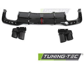 Paraurti Posteriore Nero Lucido Sportivo per Audi A5 (F5 Facelift) 2019-2023